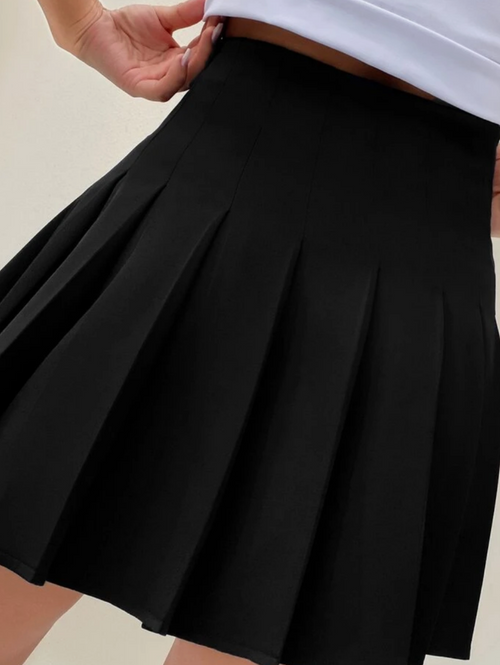 Ingoodness  High-Waisted Pleated Skirt