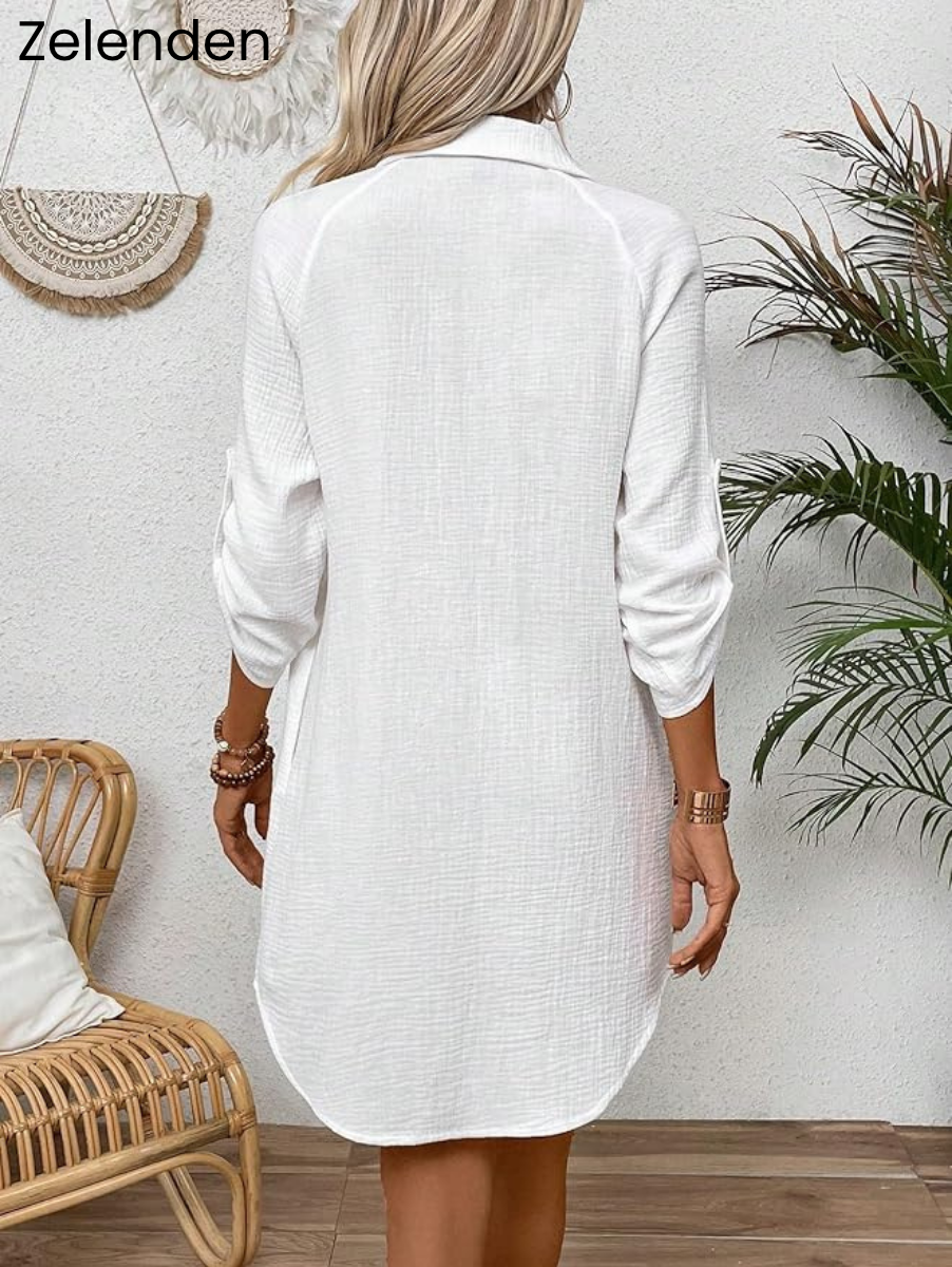 Ingoodness Cotton Button-Down Shirt Dress